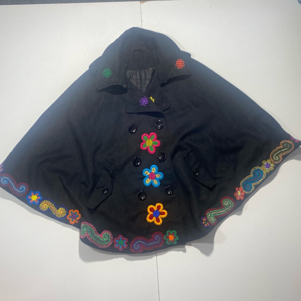 Moussy Tailored For The Japan‎ Limited Edition Black 3-D Embroidered Floral Coat